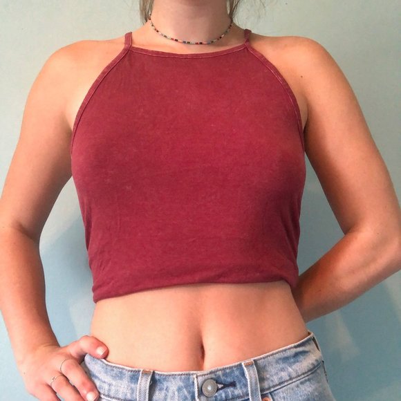 Red High Neck Tank - Picture 1 of 4